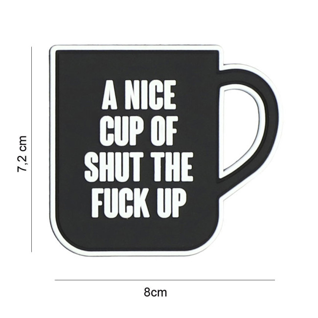 Patch 3D PVC A nice cup czarny - 101 Inc