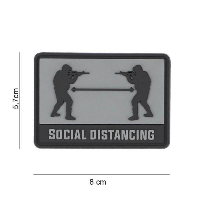 Patch 3D PVC Social distance grijs - 101 Inc