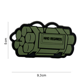 Patch 3D PVC Kind regards green - 101 Inc
