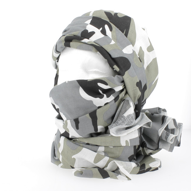 Chèche camouflage urbain gris - CityGuard
