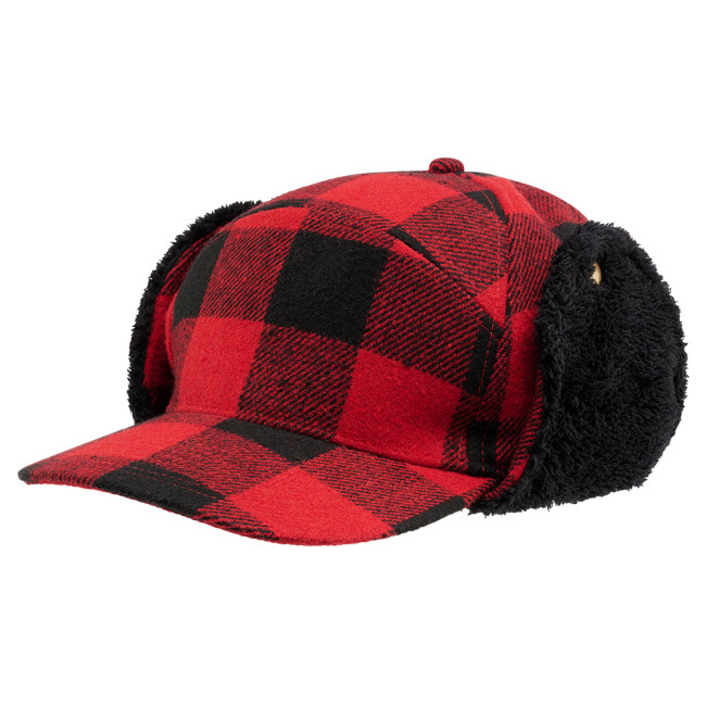 Casquette d'hiver de bucheron rouge/noir - Brandit