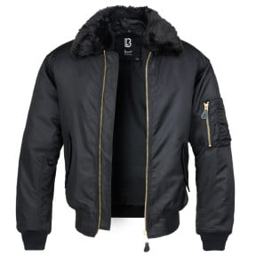 Blouson aviateur MA2 avec col fourrure noir - Brandit