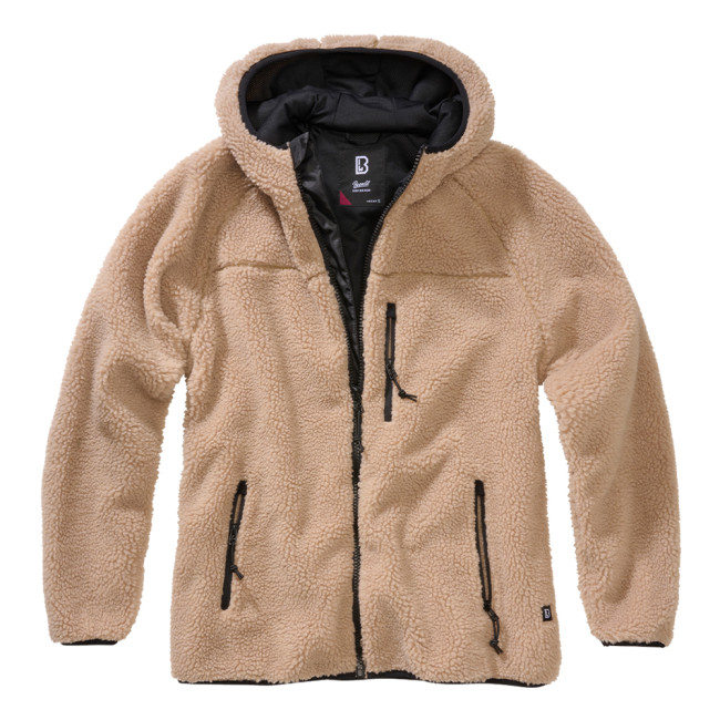 Veste femme polaire à capuche camel - Brandit