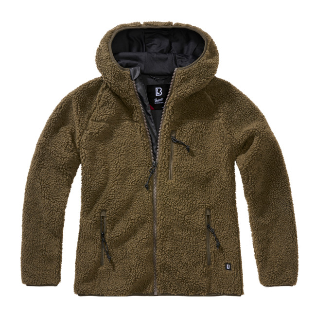 Dames fleece vest met capuchon olijf - Brandit