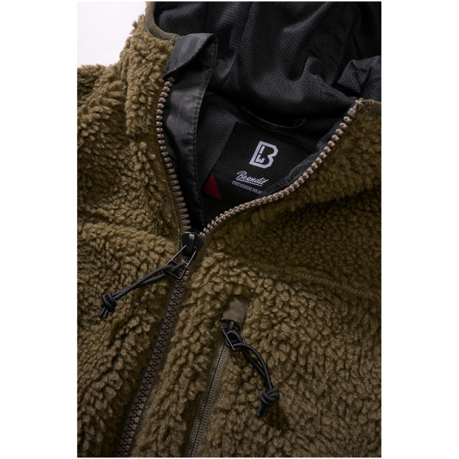 Dames fleece vest met capuchon olijf - Brandit