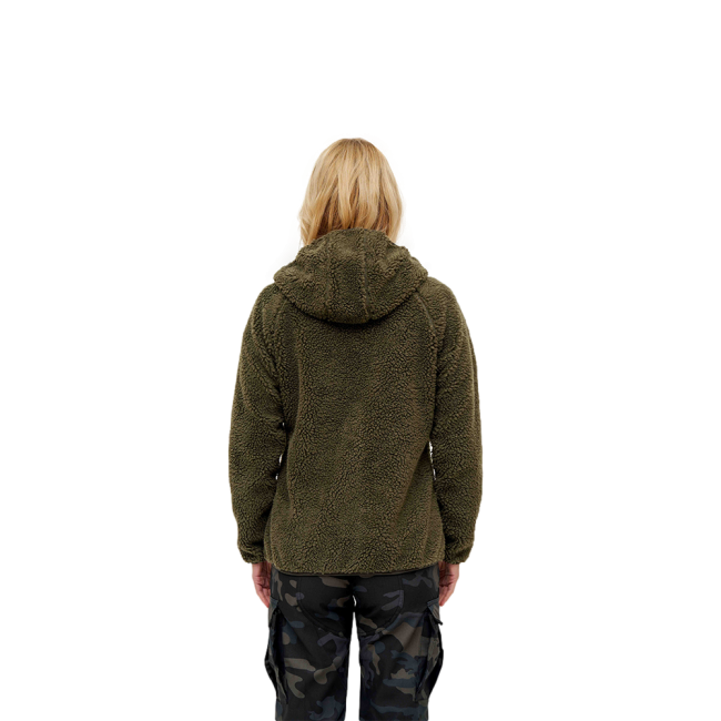 Veste femme polaire à capuche olive - Brandit