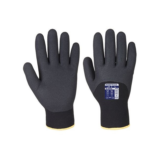PU gecoate handschoen A146 Arctic Winter Zwart - Portwest