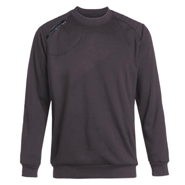 RUNDHALS-SWEATSHIRT LEON GRAU - North Ways