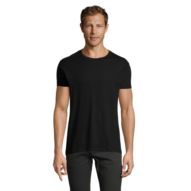 Tee-shirt homme Regent Fit col rond ajusté noir - Sol's