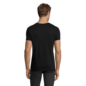 T-shirt heren Regent Fit ronde hals getailleerd zwart - Sol's