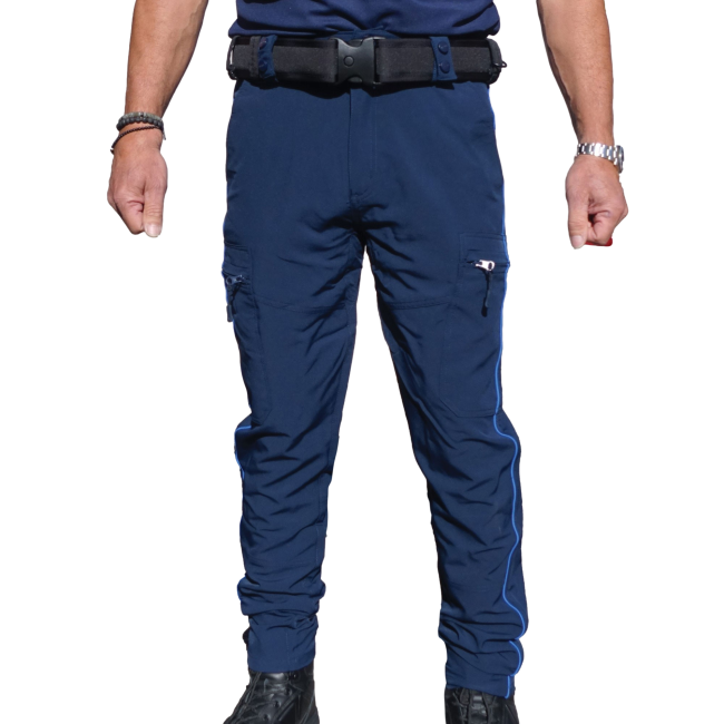 Lichte interventiebroek mat blauw slim fit Gemeentepolitie - Patrol