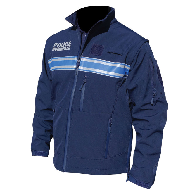 Blouson softhsell Police Municipale 2-en-1 manches amovibles - Patrol
