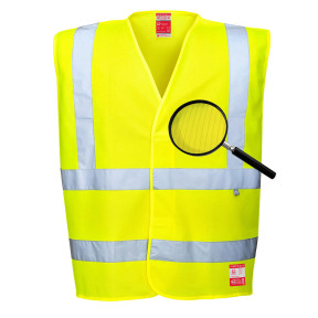 Gilet HV antistatique et flamme résistant jaune - Portwest