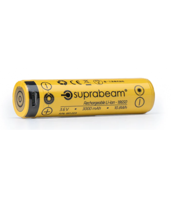 Batterie Li-Ion 18650 (3000 mAh) pour Q3r - Suprabeam