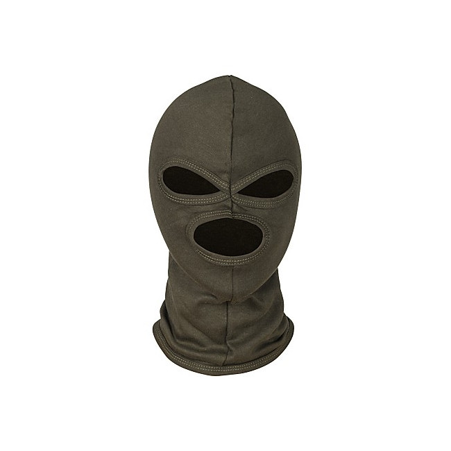 Sturmhaube 3 Löcher Baumwolle Khaki - CityGuard