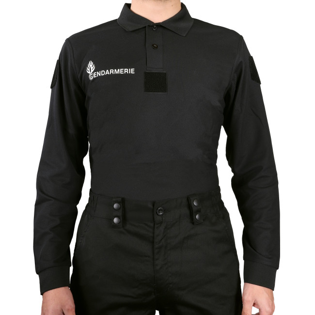 Polo GD noir manches longues - Patrol