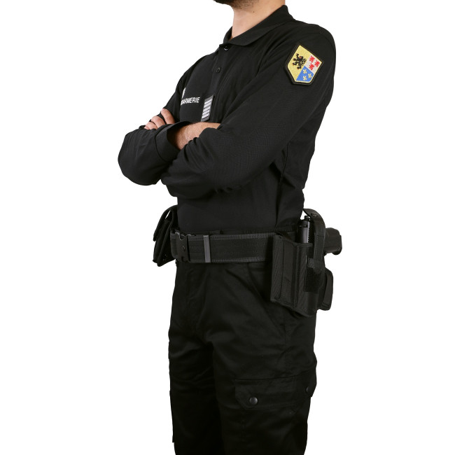 Polo GD noir manches longues - Patrol