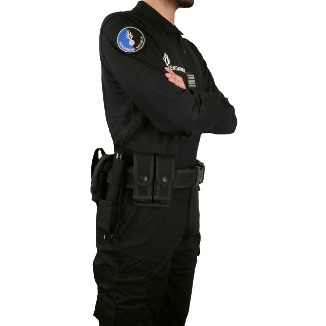 Polo GD czarne długie rękawy - Patrol