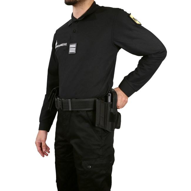 Polo GD noir manches longues - Patrol
