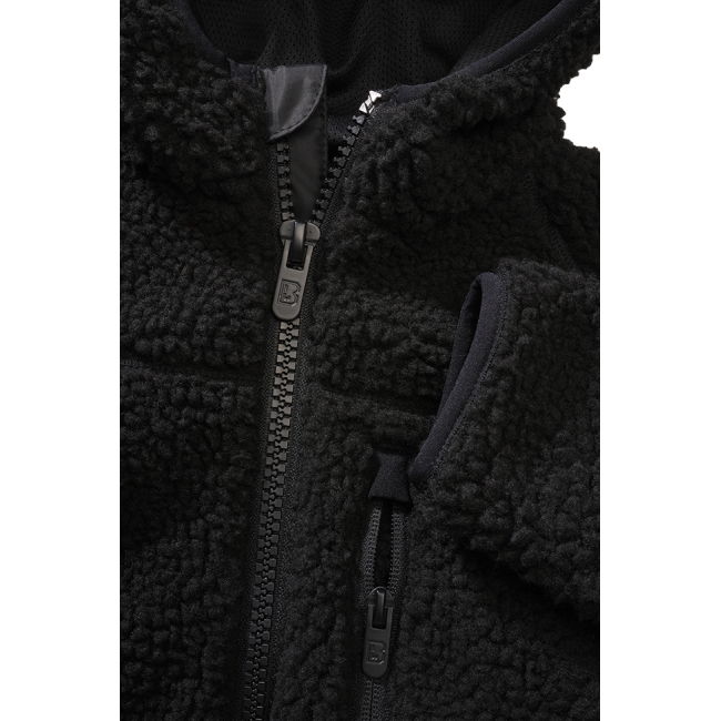 Veste polaire enfant à capuche noir - Brandit