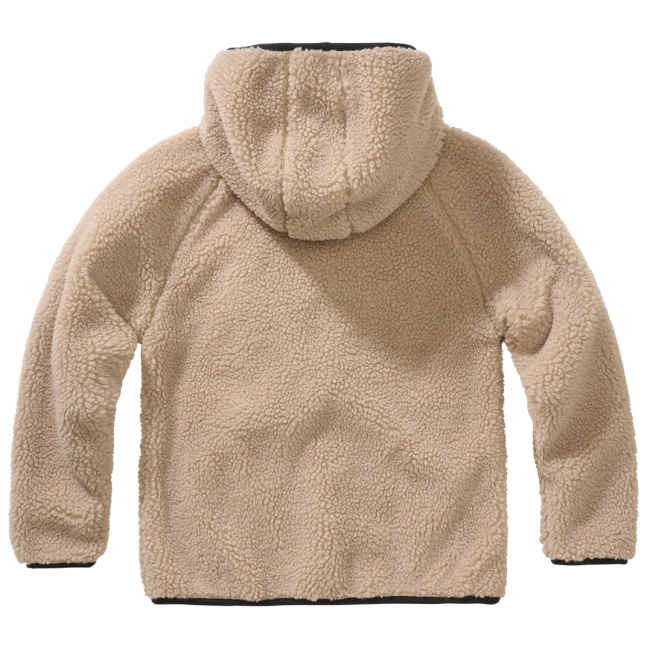 Kinder fleece jas met capuchon camel - Brandit