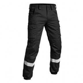 Broek met HV band en elastische pijpen V2 Sécu-One - Zwart - A10 Equipment