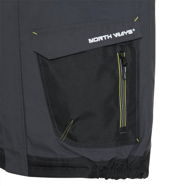MOUWLOOS VEST ALI GRIJS EN ZWART - North Ways