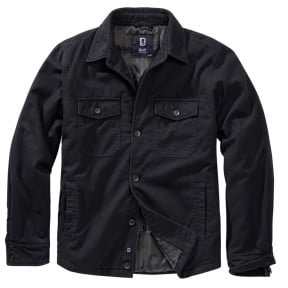 Veste en flanelle matelassée noir - Brandit