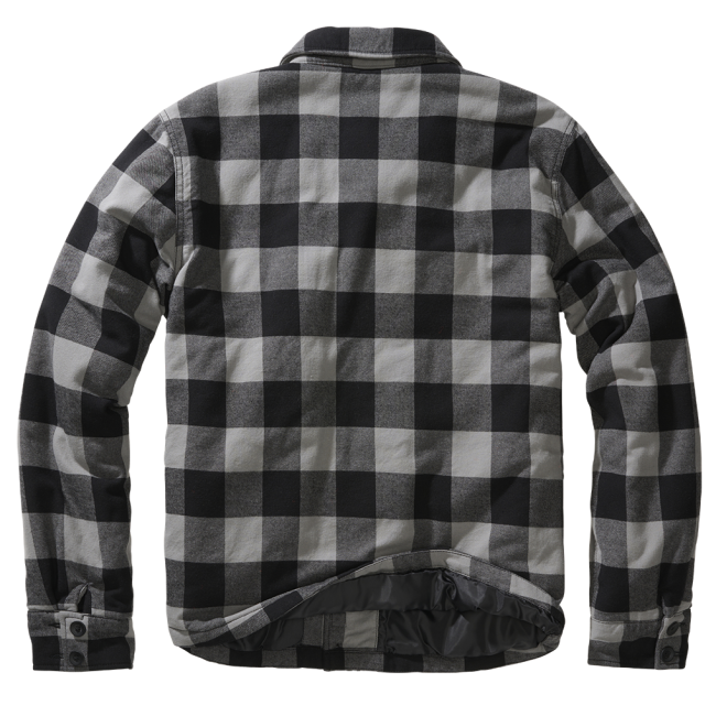 Gesteppte Flanelljacke schwarz/grau - Brandit