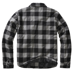Gesteppte Flanelljacke schwarz/grau - Brandit