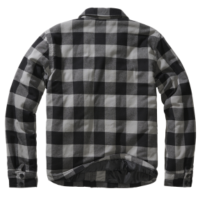 Veste en flanelle matelassée noir/gris - Brandit