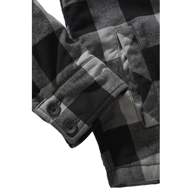 Veste en flanelle matelassée noir/gris - Brandit