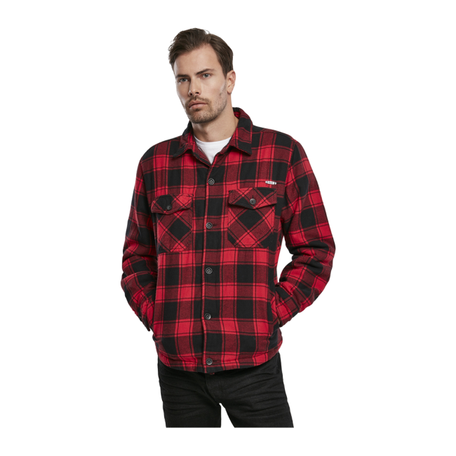 Veste en flanelle matelassée rouge/noir - Brandit