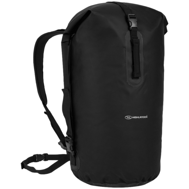 Wasserdichter Rucksack TROON 70L Schwarz - Highlander