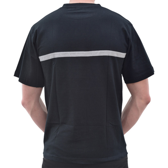 T-shirt Bezpieczeństwo szary pasek złoty haft - DMB