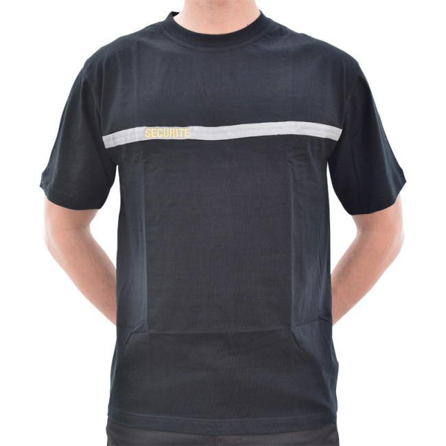 T-Shirt Security mit grauem Streifen und goldener Stickerei - DMB