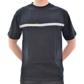 T-shirt Sécurité bande grise broderie or