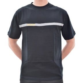 T-shirt Sécurité bande grise broderie or