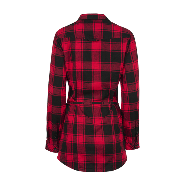 Chemise longue femme rouge/noir - Brandit