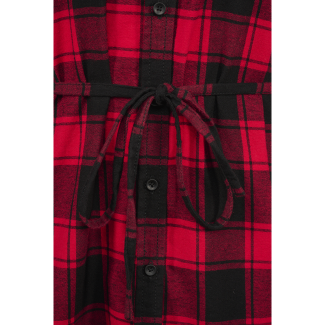 Chemise longue femme rouge/noir - Brandit