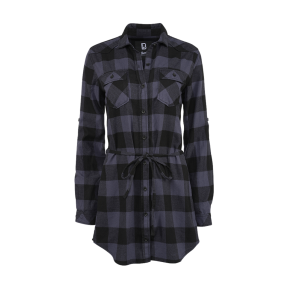 Chemise longue femme noir/gris - Brandit
