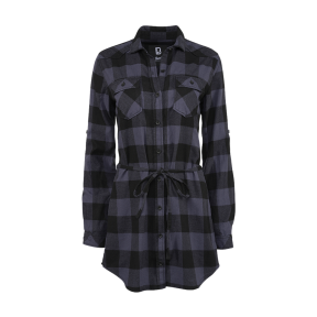 Chemise longue femme noir/gris - Brandit