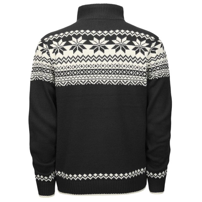Sweter norweski na zamek czarny - Brandit