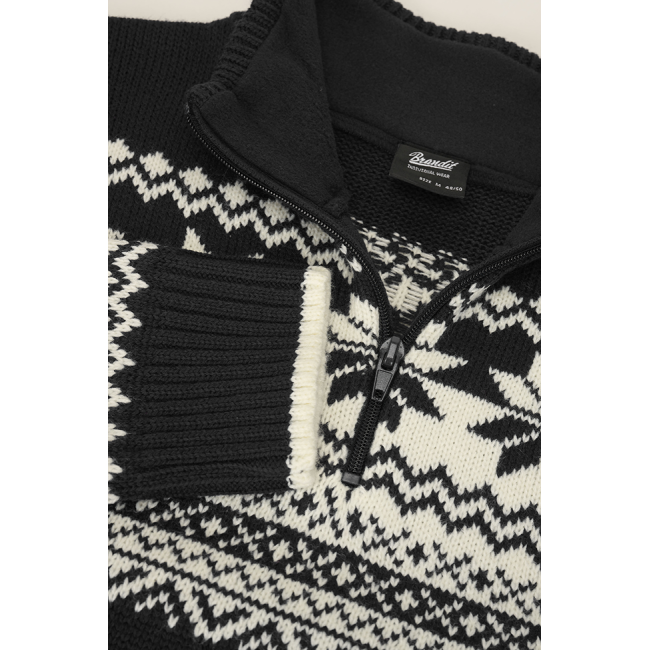 Pull zip norvégien noir - Brandit