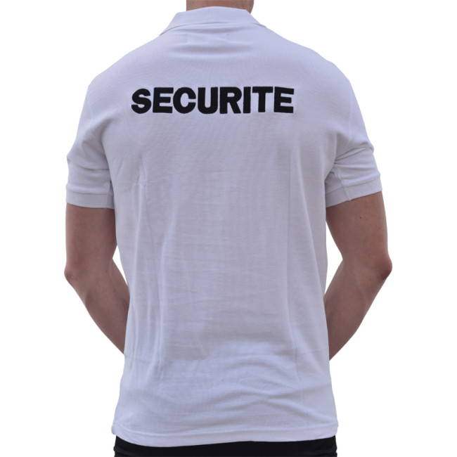 Polo bawełniane Security białe - CityGuard