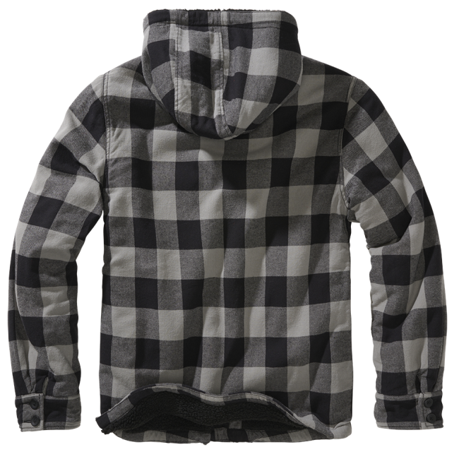 Hoodie vest geruit zwart/grijs - Brandit