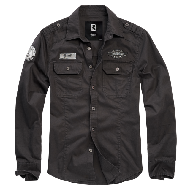 Chemise vintage Luis noir - Brandit