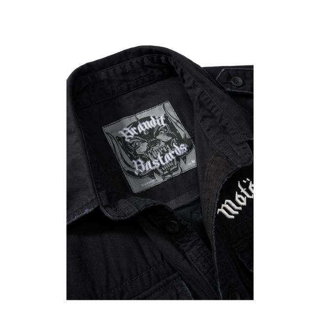 Chemise vintage motorhead noir manches 1/2 - Brandit