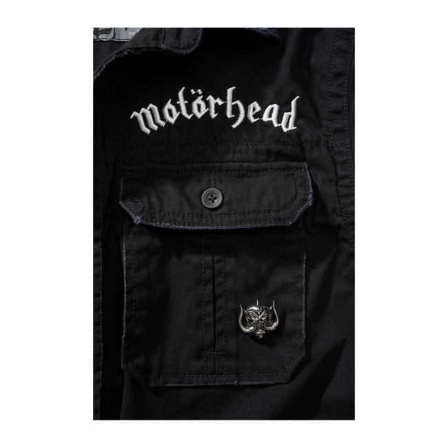 Chemise vintage motorhead noir manches 1/2 - Brandit