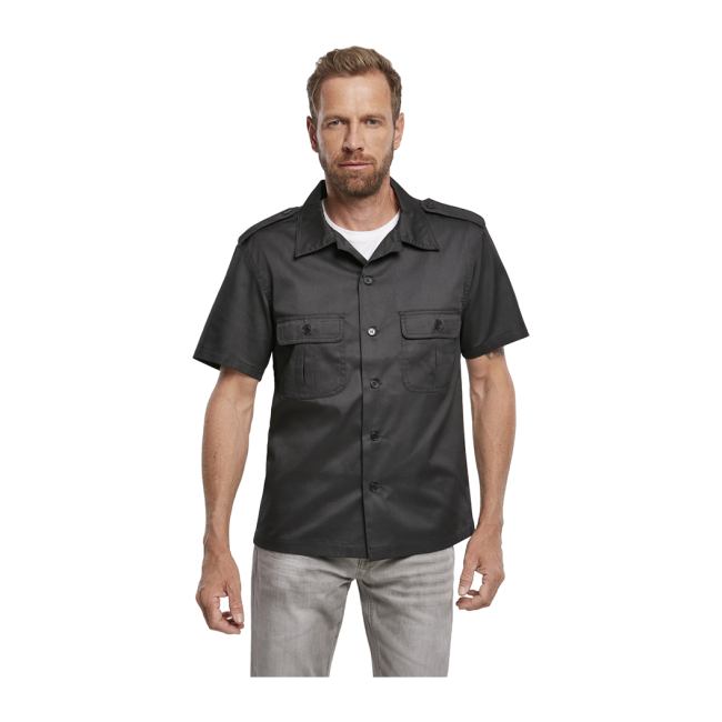 US Hemd Kurzarm Schwarz - Brandit